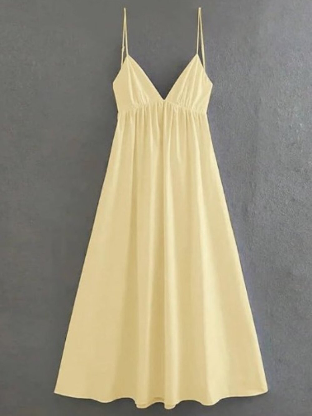 Flowing summer dress - backless, spaghetti strap, loose fitting women's dress